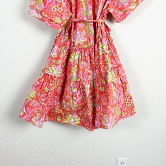 Sohana Floral Poppy Poplin Dress Size Medium - Picture 6 of 6